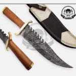 BEAUTIFULL FANCY CUSTOM HANDMADE BOWIE KNIFE,HANDLE MATERIAL BRASS GUARD,ROSE WOOD