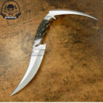 BEAUTIFUL FANCY CUSTOM HANDMADE KARAMBIT KNIFE,HANDLE MATERIAL STEEL BOASTERS AND SHEEP